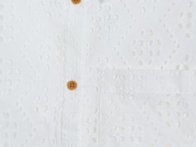 Рубашка с коротким рукавом для девочек, Белый