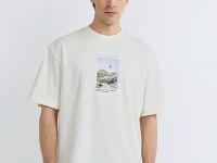 Футболка из хлопка с фотопринтом, Белый