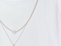 Футболка с декором на горловине, Белый