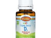 Carlson, Kids Super Daily D3, 10 мкг (400 МЕ), 365 вегетарианских капель, 10,3 мл (0,35 жидк. Унции)