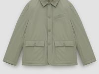 Утепленная куртка с отложным воротником