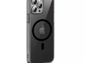 Чехол-накладка Wiwu Frosted Series Magsafe для Apple iPhone 14 Pro Max пластиковый матовый (прозрачно-черный)