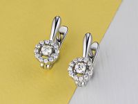 Серьги из белого золота с бриллиантами э0901сг02163200