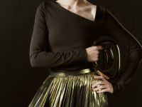 Лонгслив с асимметричным вырезом, Коричневый