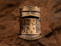 Бусина для темляка Шлем Ричарда, латунь