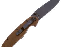 Складной нож Ontario RAT 2 Coyote Brown, сталь D2, рукоять термопластик GRN, коричневый/черный