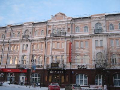 Здание бывшей гостиницы "Европа", где в 1917 году размещался городской комитет РСДРП (б)