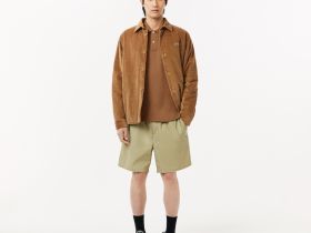Мужское поло Lacoste L.13.12 классического кроя с длинным рукавом