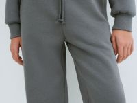 Широкие трикотажные брюки для девочек, Серый
