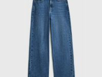 Широкие джинсы с высокой посадкой, Синий