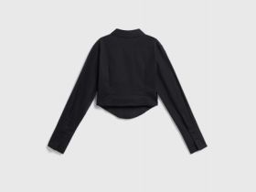 Укороченная блузка для девочек, Черный