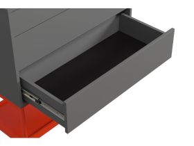 Комод Изи 80x91 Графитовый/Оранжевый