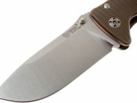 Нож складной LionSteel SR2 B (BRONZE) Mini, сталь Uddeholm Sleipner® Satin, рукоять титан по технологии Solid®, бронзовый