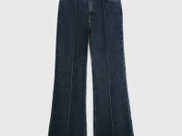 Джинсы клёш с высокой посадкой, Синий