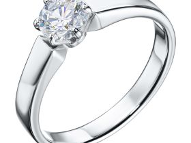 Кольцо из белого золота с бриллиантом э4001кц05166200