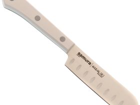Нож кухонный "Samura HARAKIRI" для масла 96 мм, корроз.-стойкая сталь, белый ABS пластик