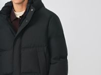 Куртка с натуральным пухом, Черный