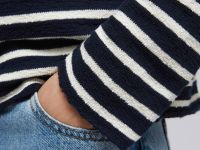 Лонгслив из хлопка в полоску