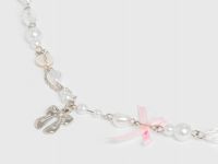 Колье с подвеской для девочек, Розовый