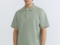 Поло с имитацией второго слоя, Зеленый