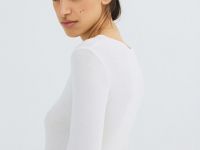 Приталенный лонгслив, Белый