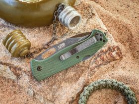 Складной нож Ute 440C BW, G10 зеленая, Kizlyar Supreme