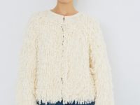 Кардиган с бахромой, Бежевый