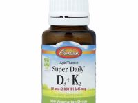 Carlson Labs, Super Daily витамины D3 и K2 в жидкой форме, 25 мкг (1000 МЕ) и 22,5 мкг, растительная формула, 360 вегетарианских капель, 10,16 мл (0,34 жидк. унции)