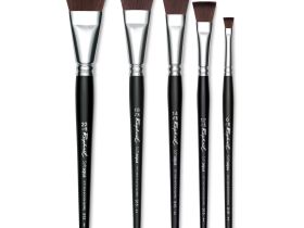 Кисть синтетика №6 плоская Sennelier "Softaqua" короткая ручка