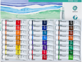 Набор акварели Dmast 24 тубы по 12 мл в картонной упаковке