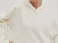 Укороченное худи из хлопка широкого силуэта