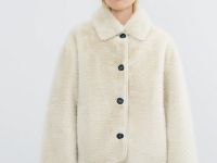 Короткая шуба из искусственного меха, Бежевый