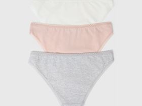 Классические трусы-брифы с кружевом, 3 шт., Белый