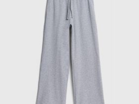 Широкие трикотажные брюки для девочек, Серый