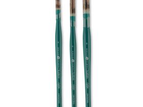 Кисть синтетика №4 круглая "Ладога", короткая ручка, пластиковая обойма