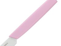 Нож кухонный для овощей Okroshka Salad 8 см, сталь 5cr15mov, рукоять пластик, розовый
