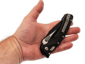 Складной нож Microtech Amphibian, сталь М390 с покрытием, рукоять алюминий, черный