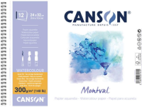Альбом для акварели на спирали Canson "Montval" Fin 24х32 см 12 л 300 г