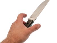 Нож Pocket Wolf Раптор, сталь AUS10Co, рукоять G10, зеленый, кожаные ножны