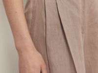 Брюки из конопляной ткани широкого кроя