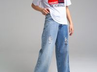 Джинсы-трубы  для девочки