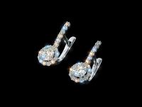 Серьги из белого золота с бриллиантами э4701сг06165200