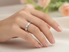 Обручальное кольцо из белого золота э4712кц08110300