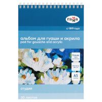Альбом для гуаши и акрила на спирали Гамма "Студия" А5 30 л 180 г