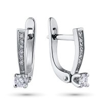 Серьги из белого золота с бриллиантами э0901сг05150100