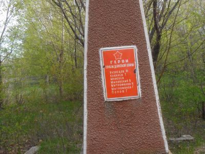 Братская могила погибших партизан