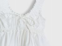 Текстильный топ для девочек, Белый
