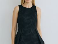 Топ-корсет из жаккарда, Черный