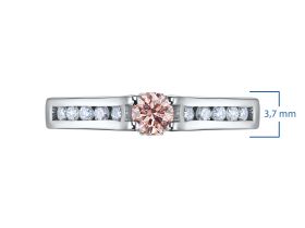 Кольцо из белого золота э0912кц09183300_pink