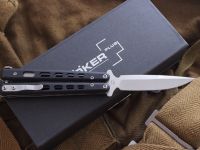 Складной нож Boker Plus Balisong 06EX002, Satin Finish 440C Steel, рукоять стеклотекстолит G-10, чёрный